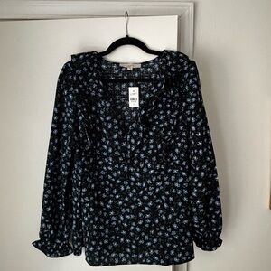 Flowery ruffled top - Loft